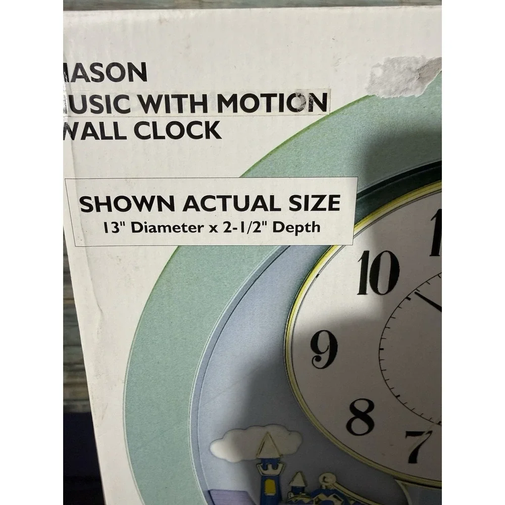 Seth Thomas Mason Music with Motion Green Frame Clock Gold Mining Carts NEW NOS‎